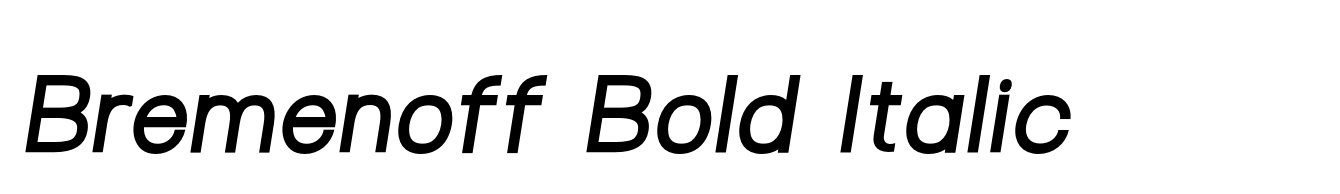Bremenoff Bold Italic